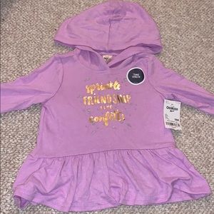 NWT hooded long-sleeve shirt